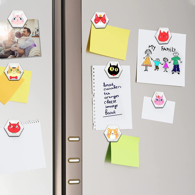 MORCART 30pcs Cats Head Fridge Magnets