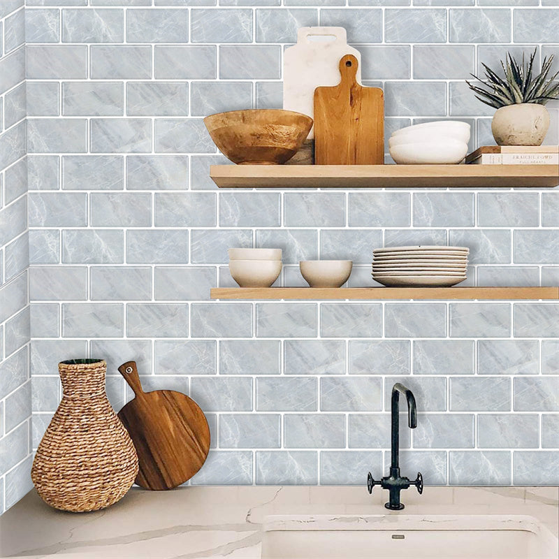 MT1027 - Subway Peel and Stick Backsplash Tile , 12" x 12" grey marble Tile