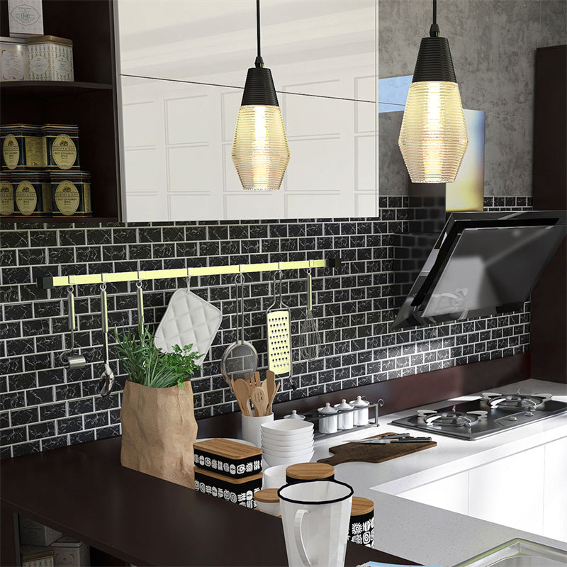 MT1021 - Subway Peel and Stick Backsplash Tile , 12" x 12" black marble Tile