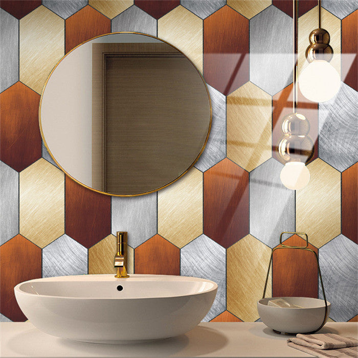 Hexagon Peel and Stick Wall Tiles Sticker