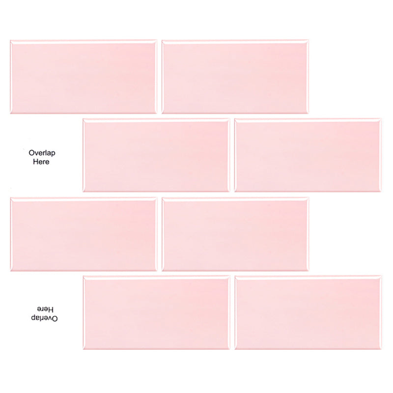 MT1096 - Subway Peel and Stick Backsplash Tile , 10" x 12" pink marble Tile