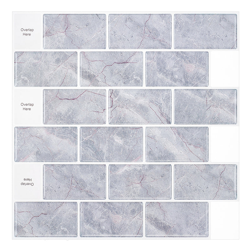MT1028 - Subway Peel And Stick Backsplash Tile , 12" x 12" Marble Tile