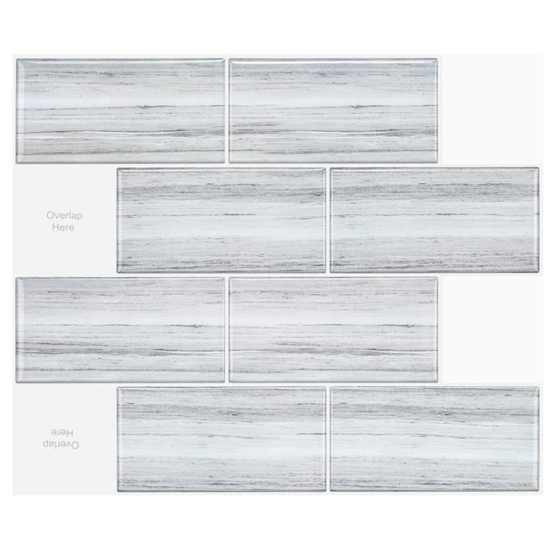MT1091 - Subway Peel And Stick Backsplash Tile , 10" x 12" Marble Tile