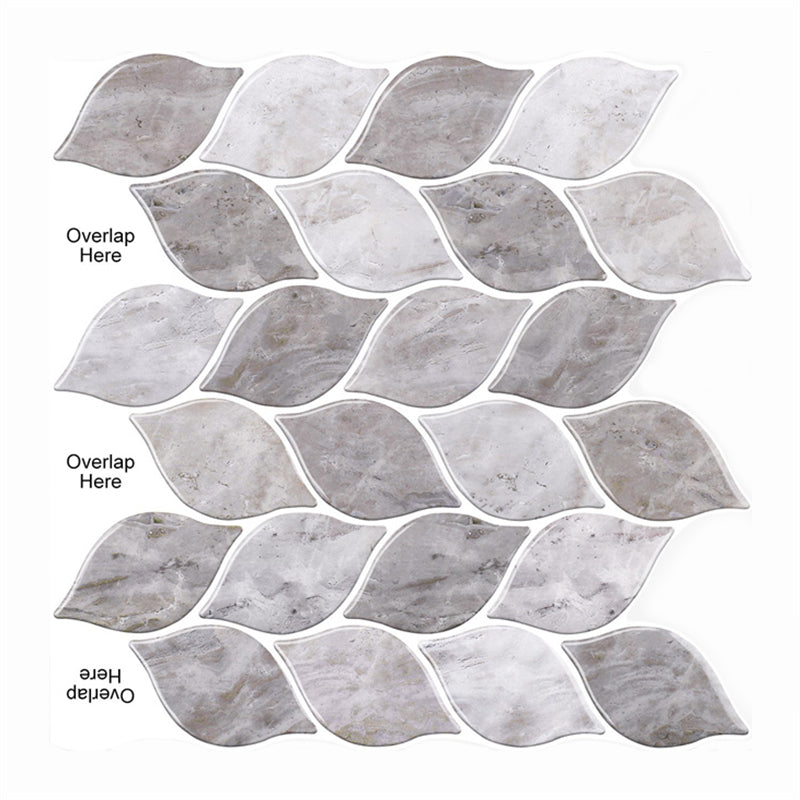 MT1113 - Leaf shape Peel And Stick Backsplash Tile , 12" x 12" Tile