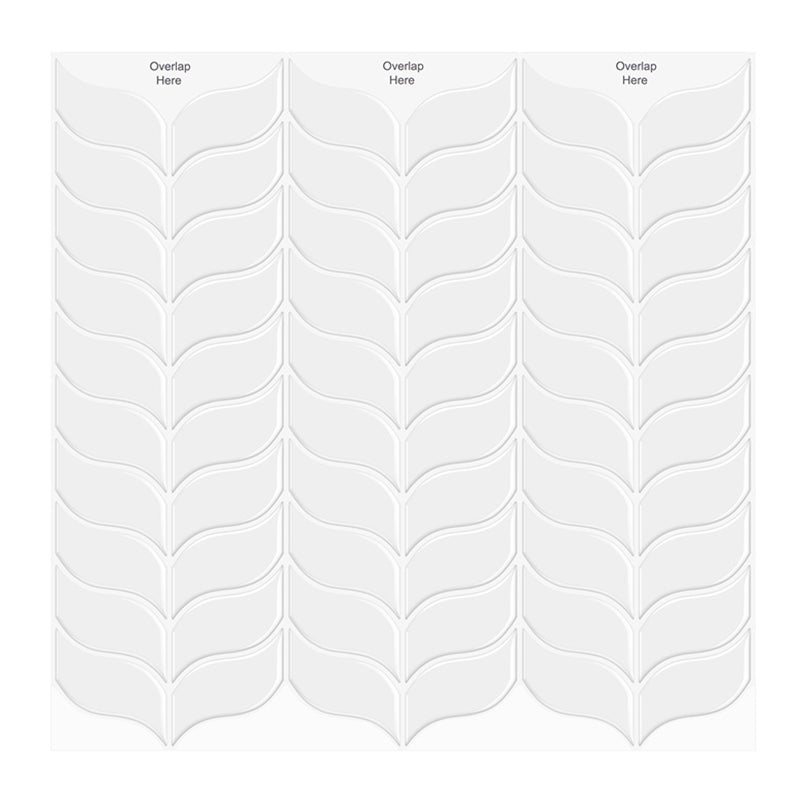 MT1044 - White Peel And Stick Backsplash Tile , 12" x 12" Tile