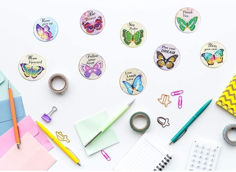MORCART 30PCS Butterfly Inspirational Refrigerator Magnets