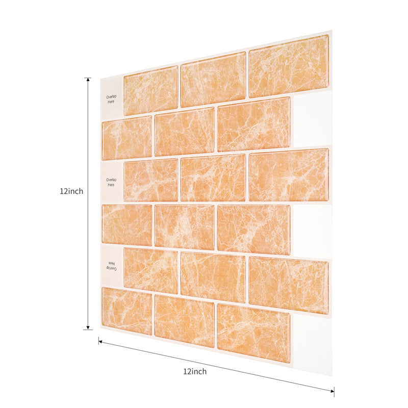 MT1016 - Subway Peel And Stick Backsplash Tile , 12" x 12" Marble Tile