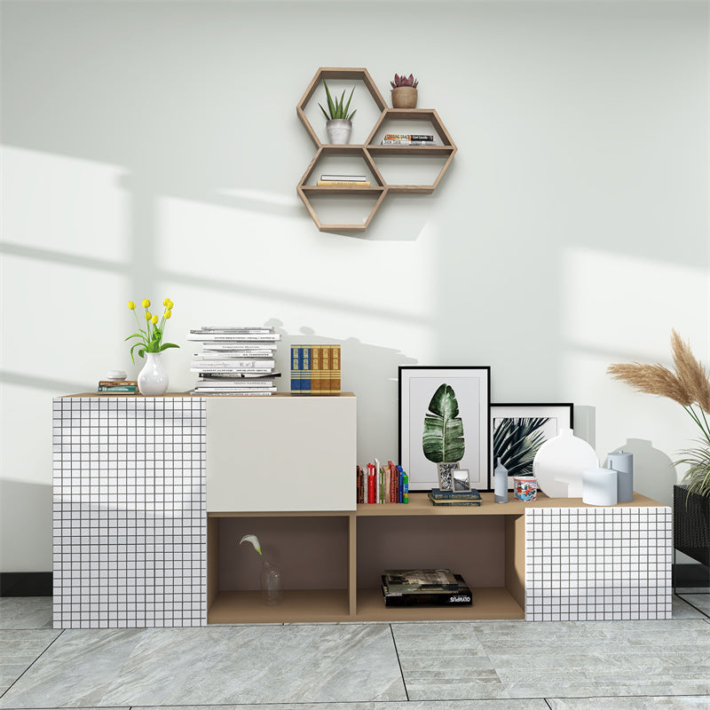 MT1074 - Checkered Peel And Stick Backsplash Tile , 12" x 12" Tile