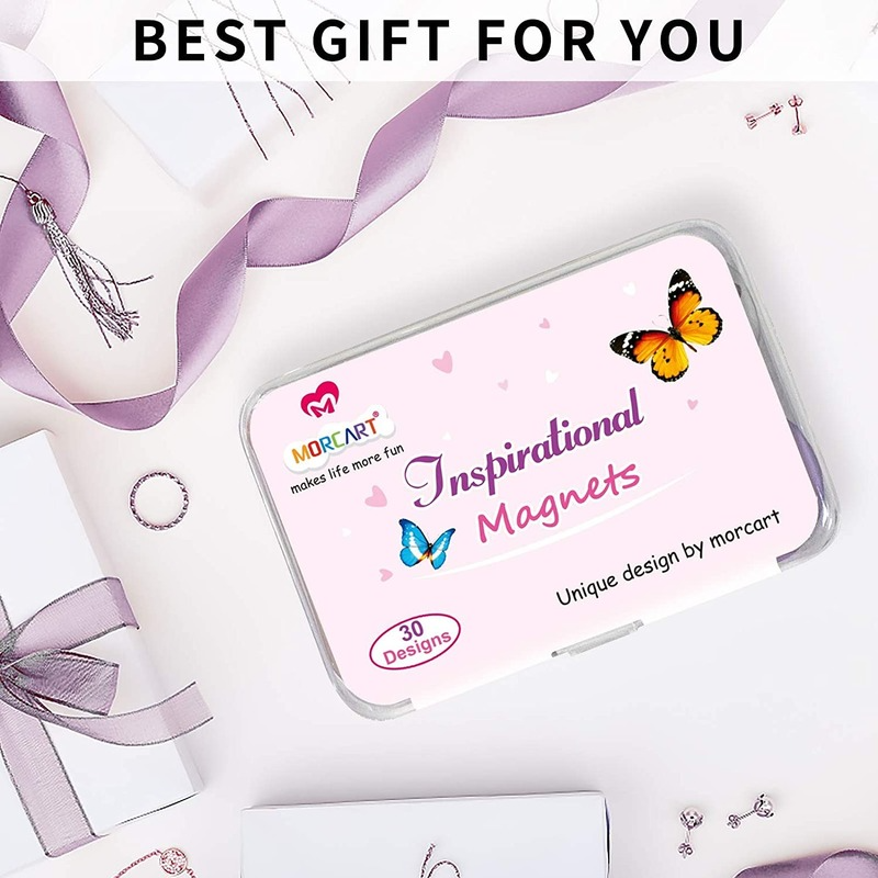 MORCART 30PCS Butterfly Inspirational Refrigerator Magnets