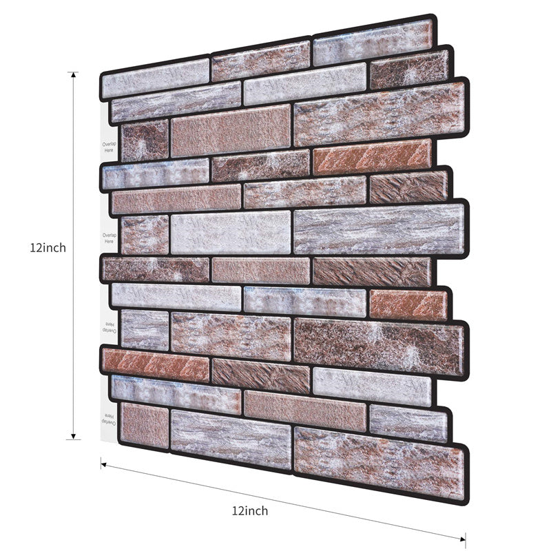 MT1173 - Oblong Walltiles Peel And Stick Backsplash Tile , 12" x 12" Marble Tile