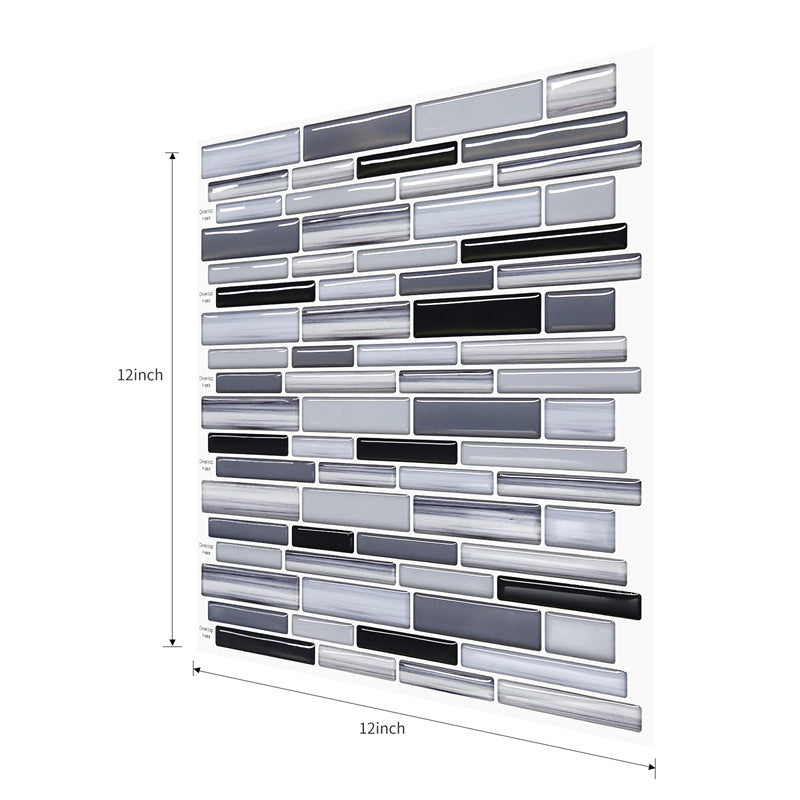 MT1004 - Oblong Walltiles Peel And Stick Backsplash Tile , 12" x 12" Marble Tile