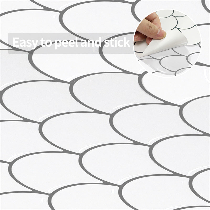 MT1045 - Scaly Peel And Stick Backsplash Tile , 12" x 12" Tile