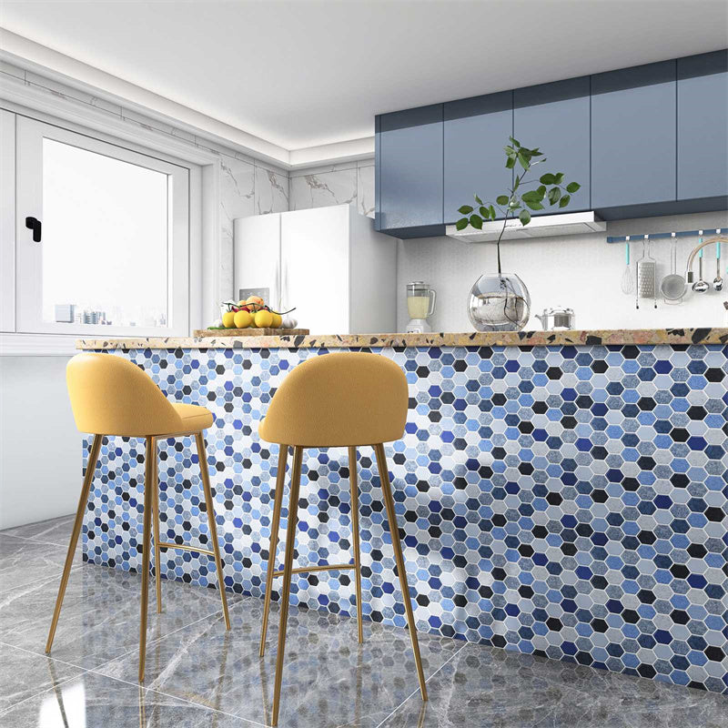 MT1165 - Regular hexagon Peel And Stick Backsplash Tile , 12" x 12" Tile