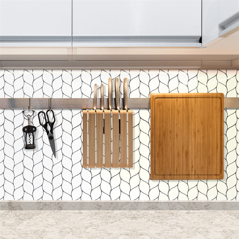 MT1053 - Leaf shape Peel And Stick Backsplash Tile , 12" x 12" Tile