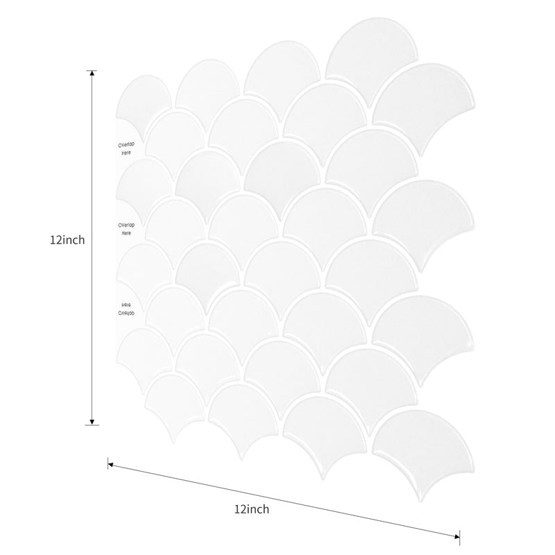 MT1155 - Scaly Peel And Stick Backsplash Tile , 12" x 12" Tile