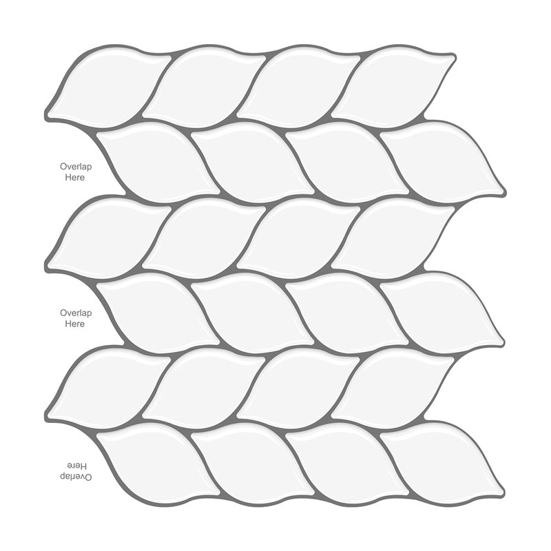 MT1053 - Leaf shape Peel And Stick Backsplash Tile , 12" x 12" Tile