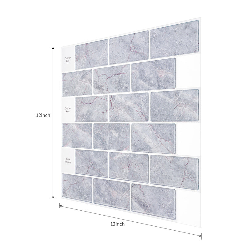 MT1028 - Subway Peel And Stick Backsplash Tile , 12" x 12" Marble Tile