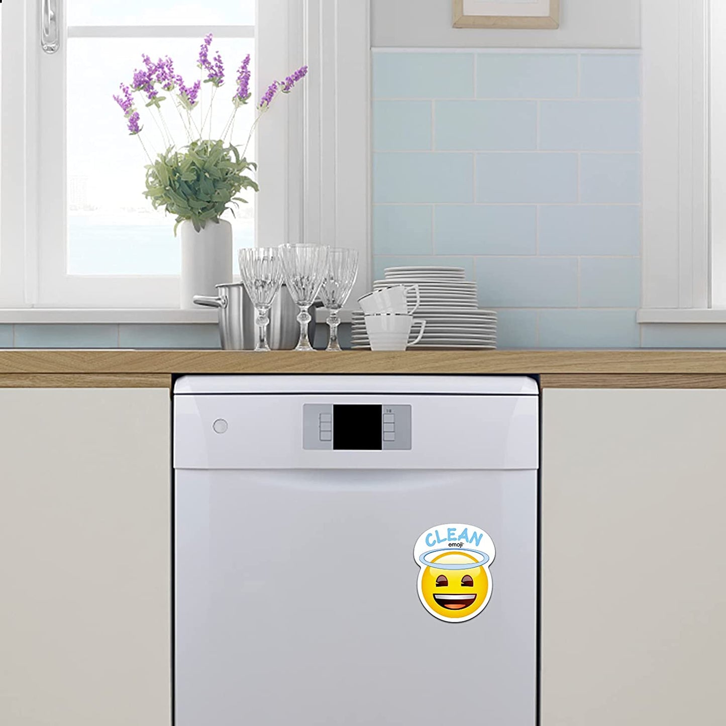 MORCART Angel Devil Emoji Clean Dirty Dishwasher Magnet
