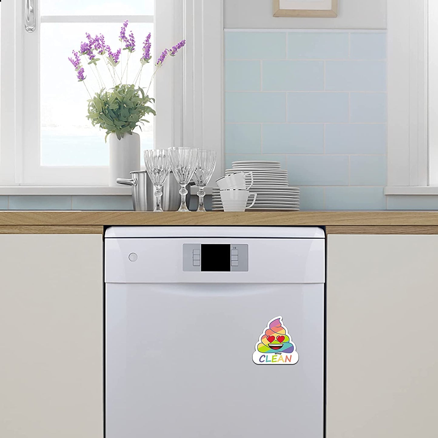 MORCART Poop Emoji Clean Dirty Dishwasher Magnet