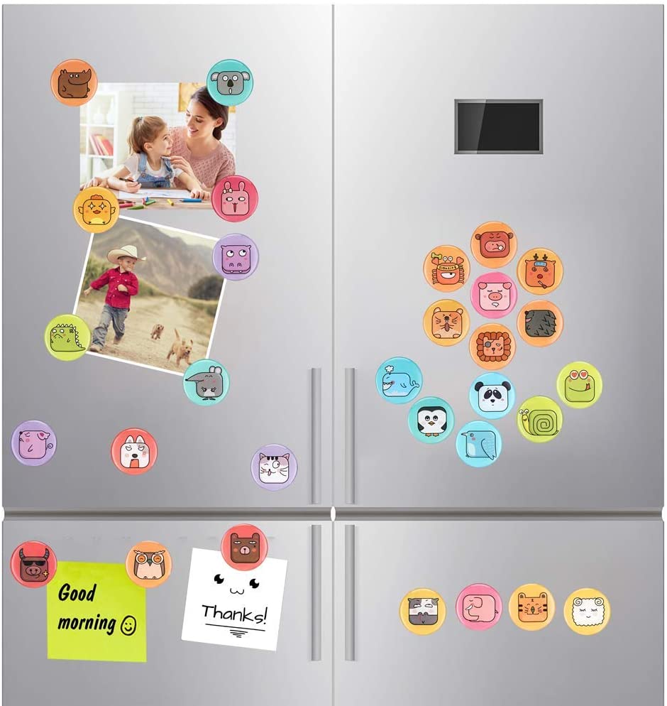 MORCART 30PCS Unique Animal Faces Refrigerator Magnet