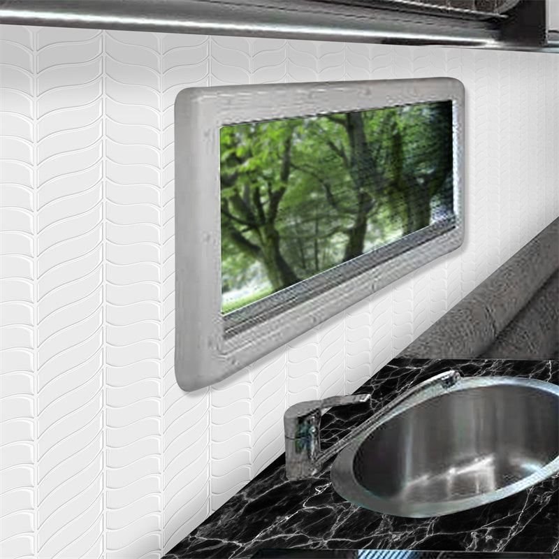 MT1044 - White Peel And Stick Backsplash Tile , 12" x 12" Tile