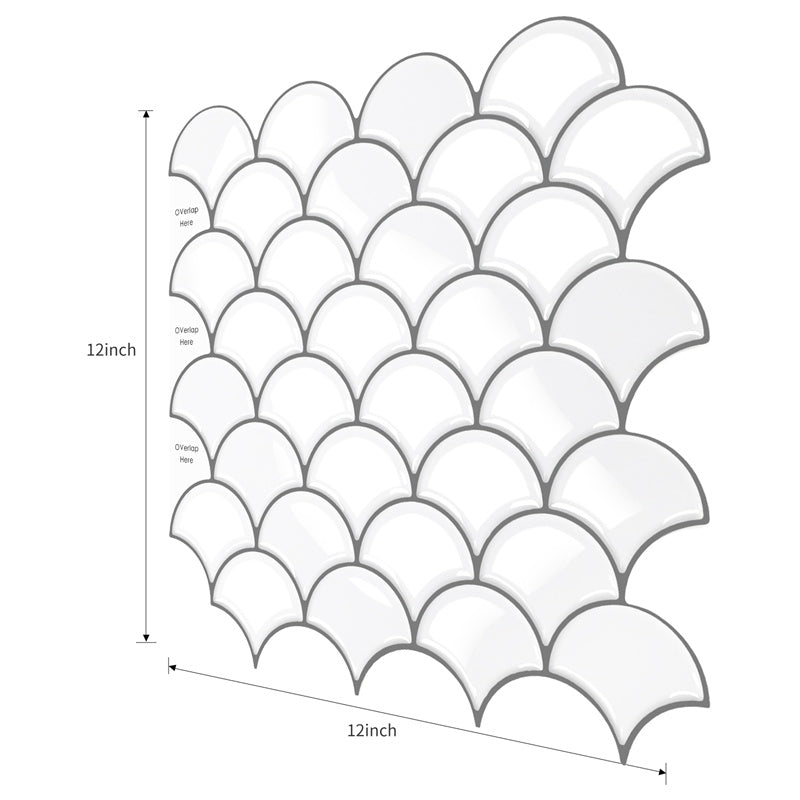 MT1045 - Scaly Peel And Stick Backsplash Tile , 12" x 12" Tile