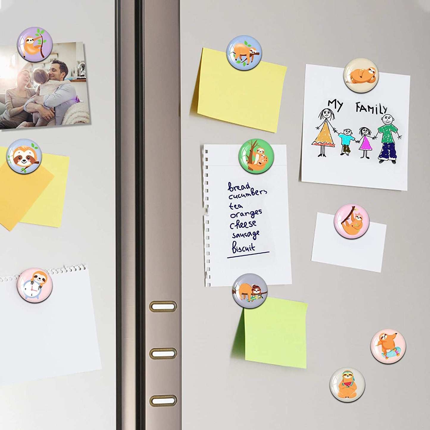 MORCART 30PCS Unique Sloth Refrigerator Magnet