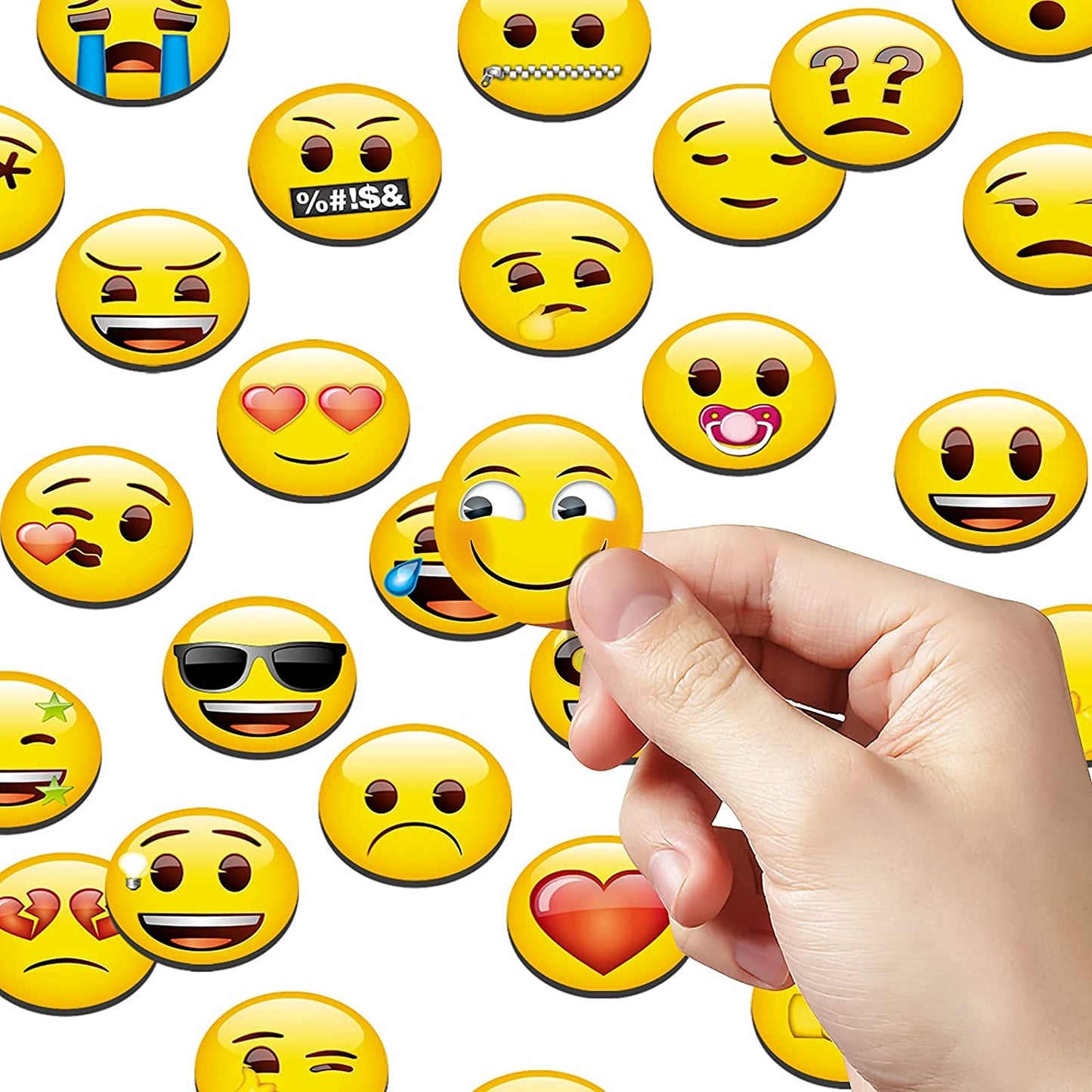 MORCART 28pcs Emoji Refrigerator Magnets-A