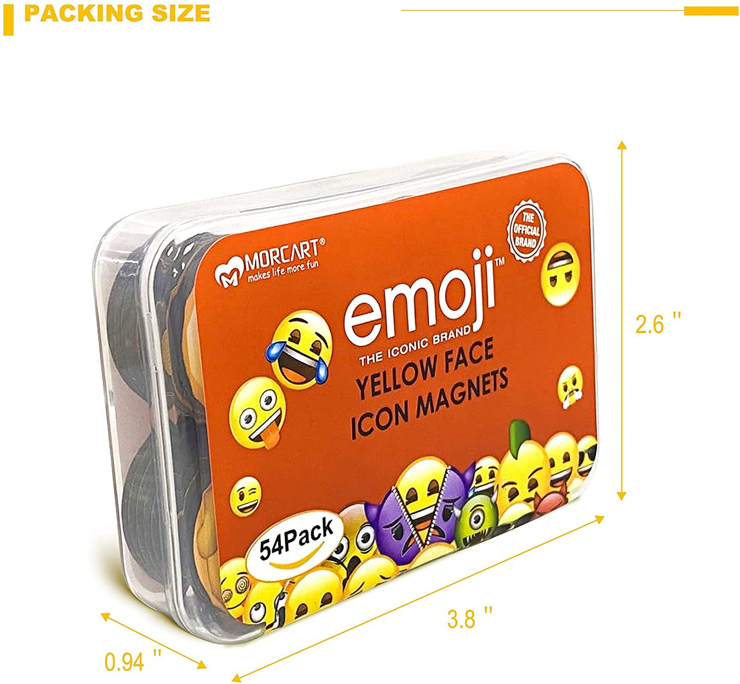 MORCART 50pcs Emoji Refrigerator Magnets
