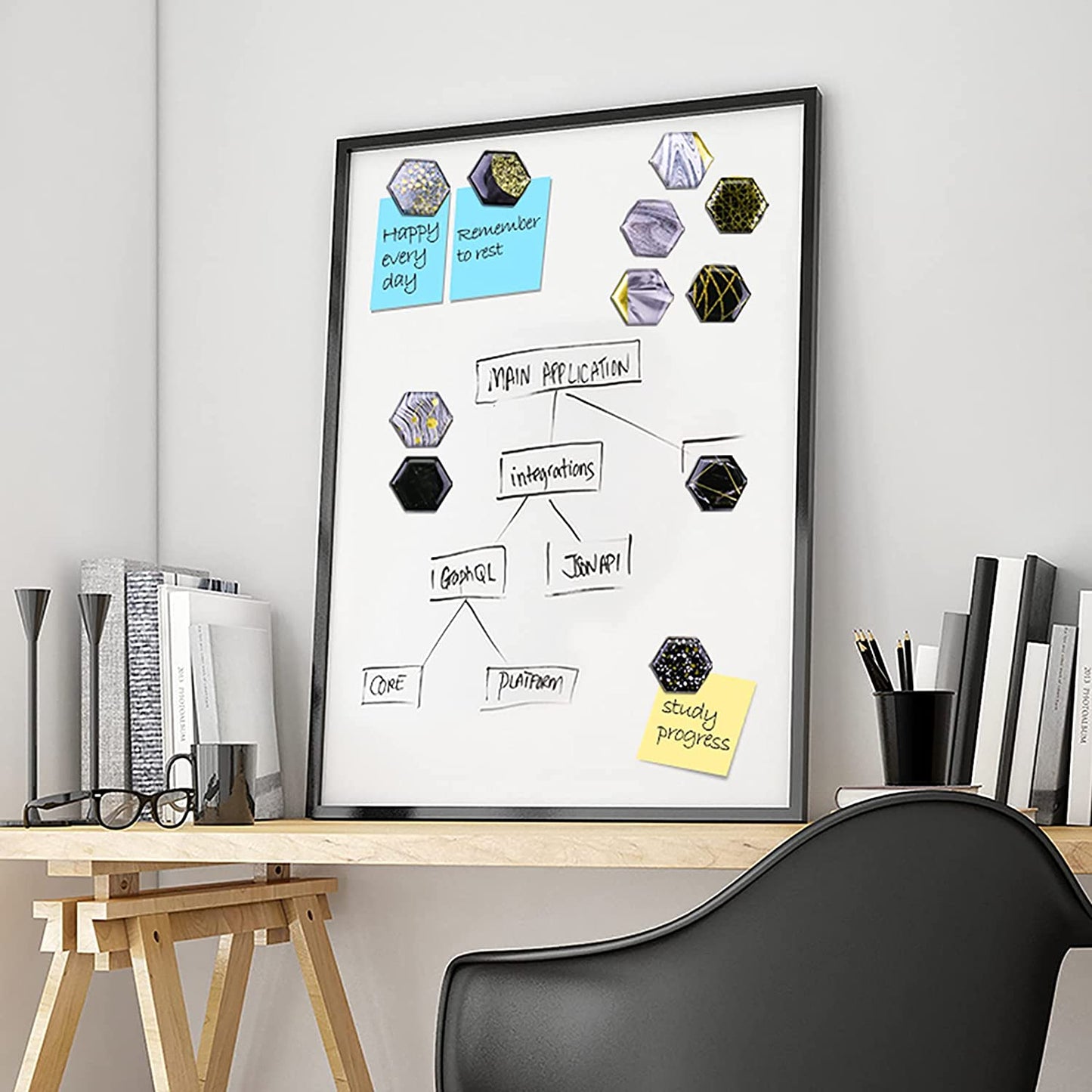 MORCART 30pcs Whiteboard Decorative Fridge Magnets