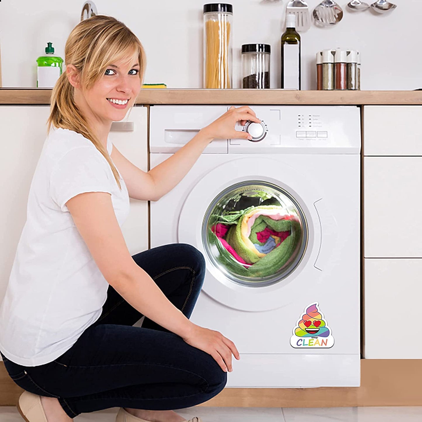 MORCART Poop Emoji Clean Dirty Dishwasher Magnet