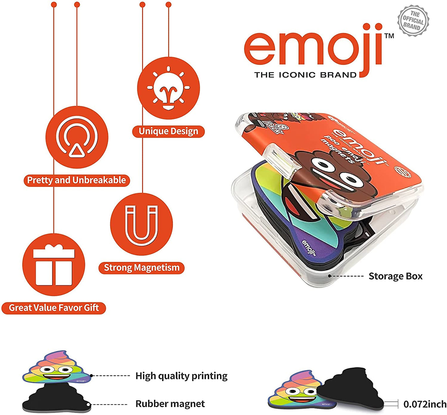 MORCART Poop Emoji Refrigerator Magnets