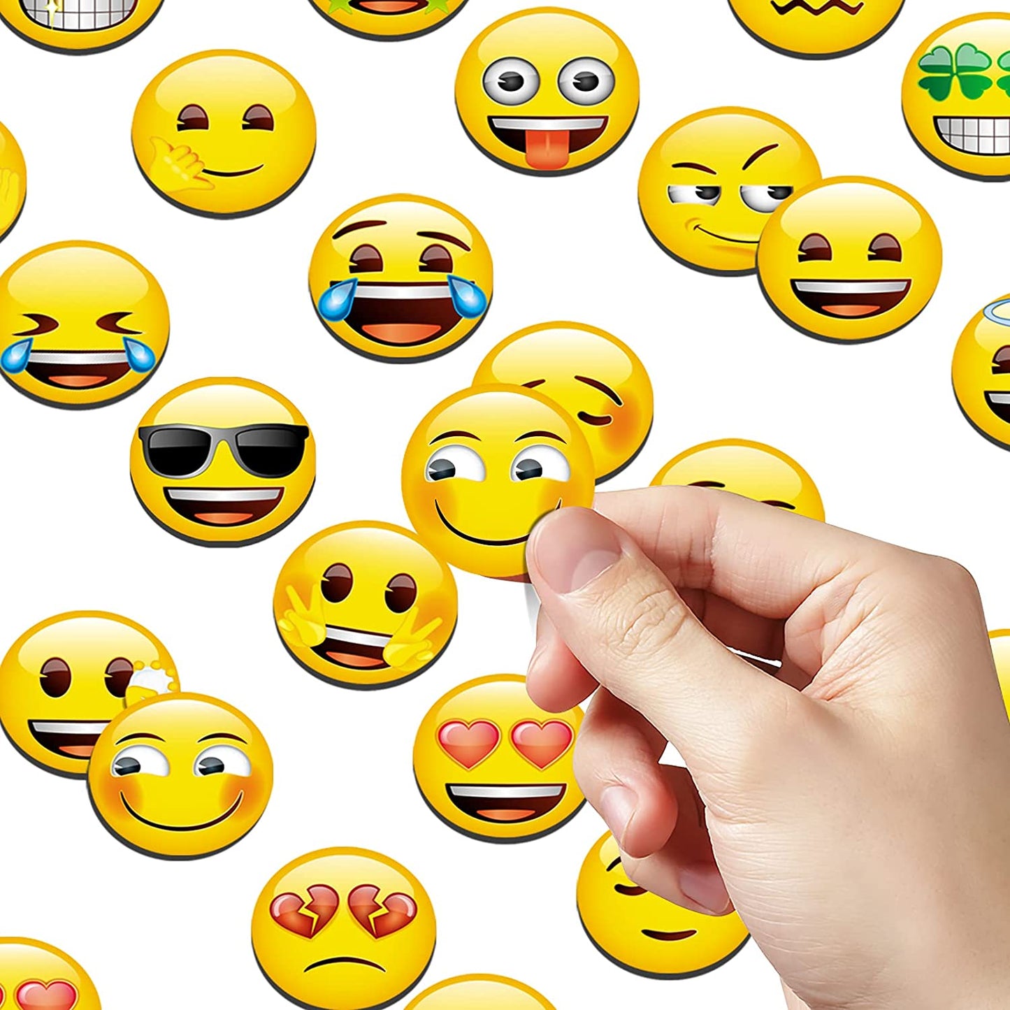 MORCART 50pcs Emoji Refrigerator Magnets