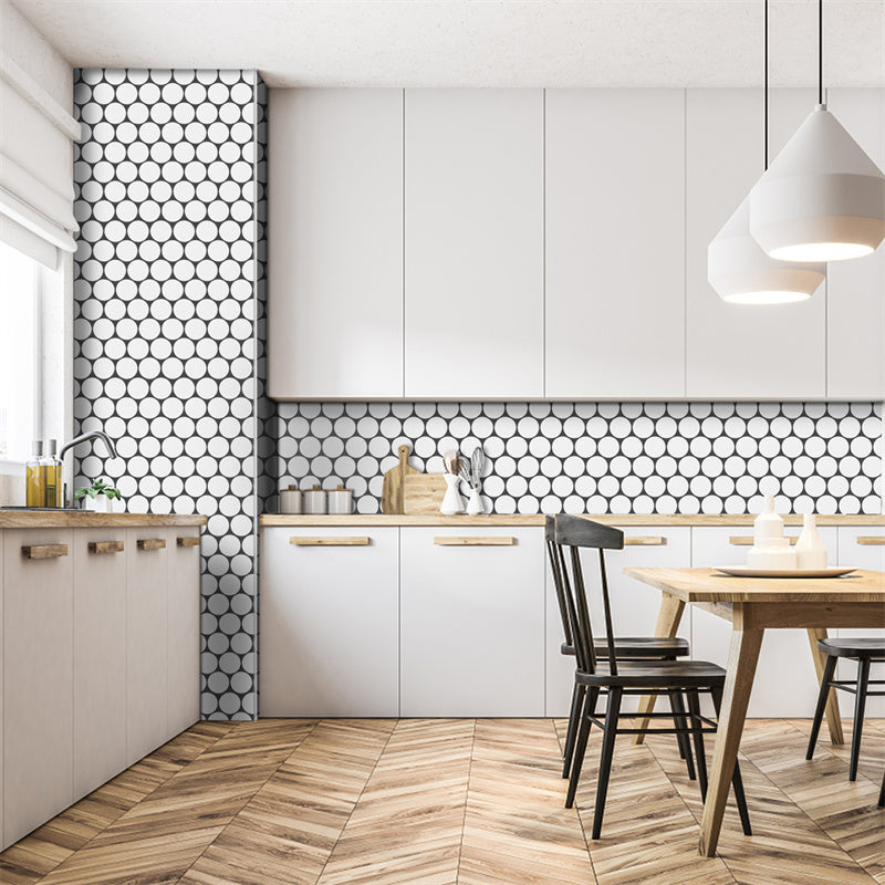 MT1057 - Round shape Peel And Stick Backsplash Tile , 12" x 12" Tile