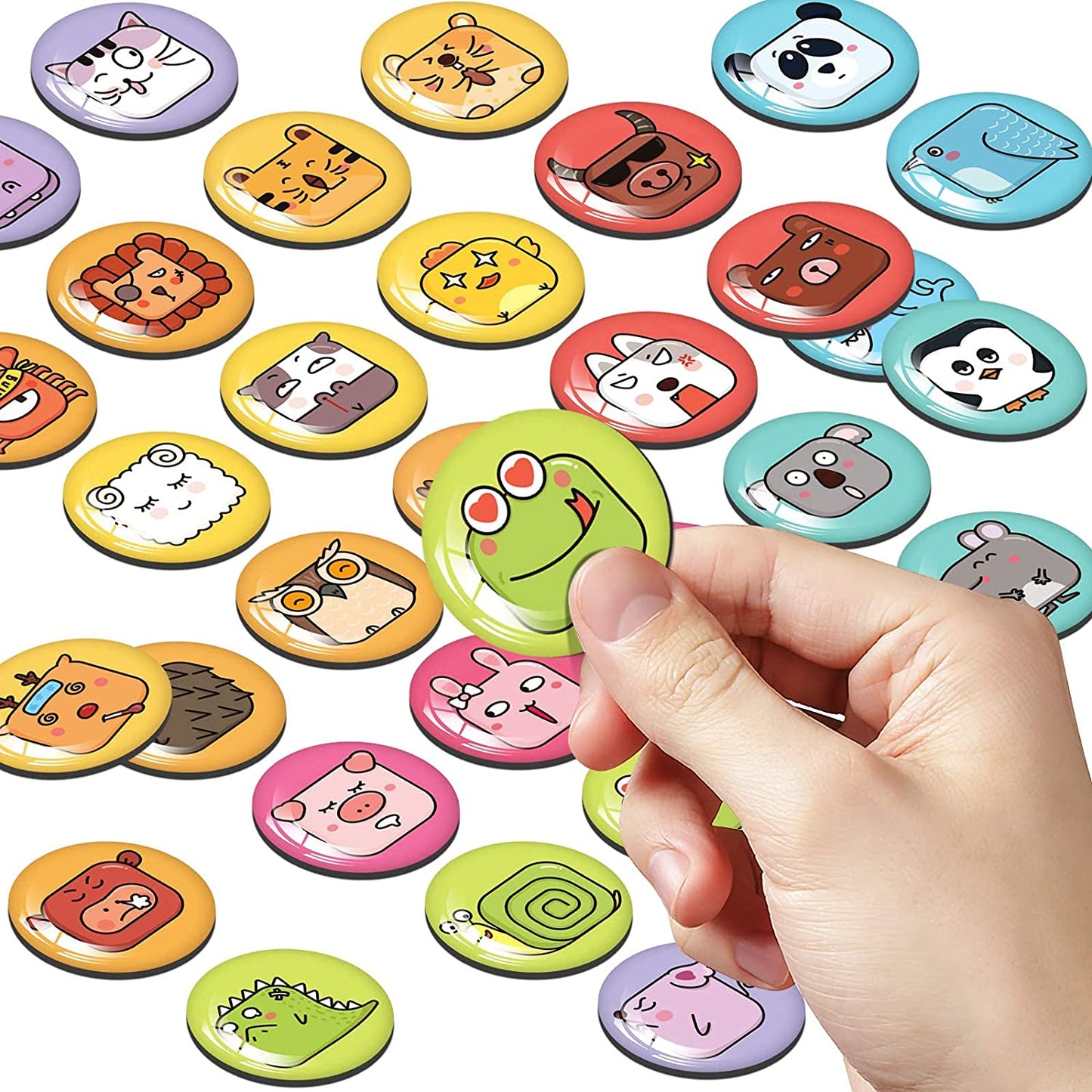 MORCART 30PCS Unique Animal Faces Refrigerator Magnet