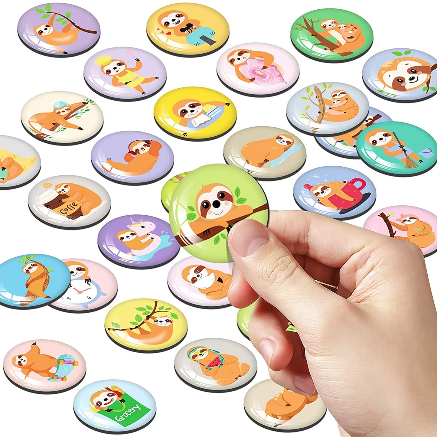 MORCART 30PCS Unique Sloth Refrigerator Magnet