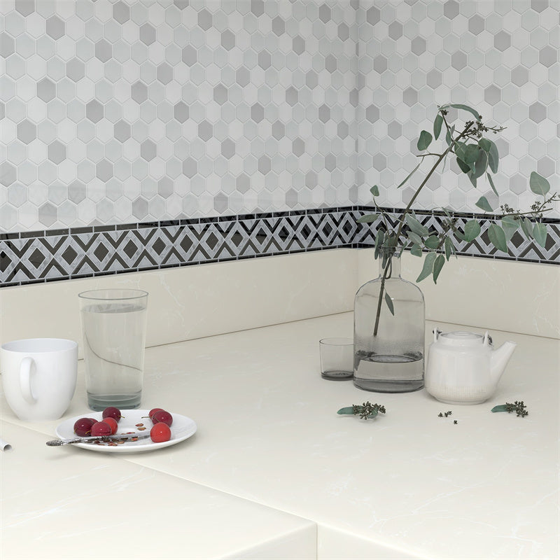 MT1083 - Peel and Stick Backsplash Tile Borders , 12" x 10" Tile
