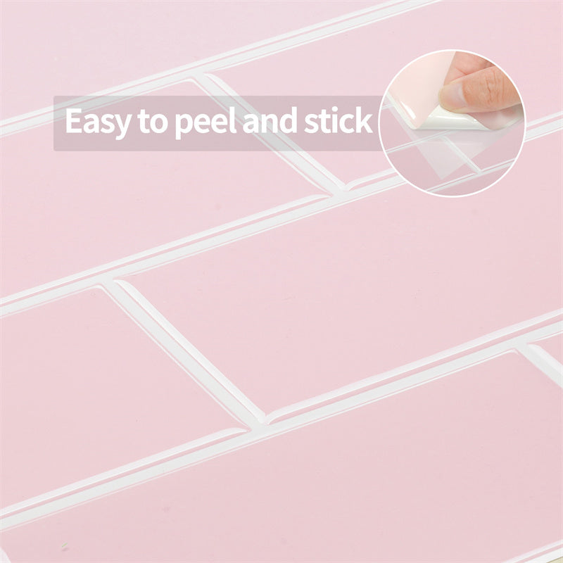 MT1096 - Subway Peel and Stick Backsplash Tile , 10" x 12" pink marble Tile