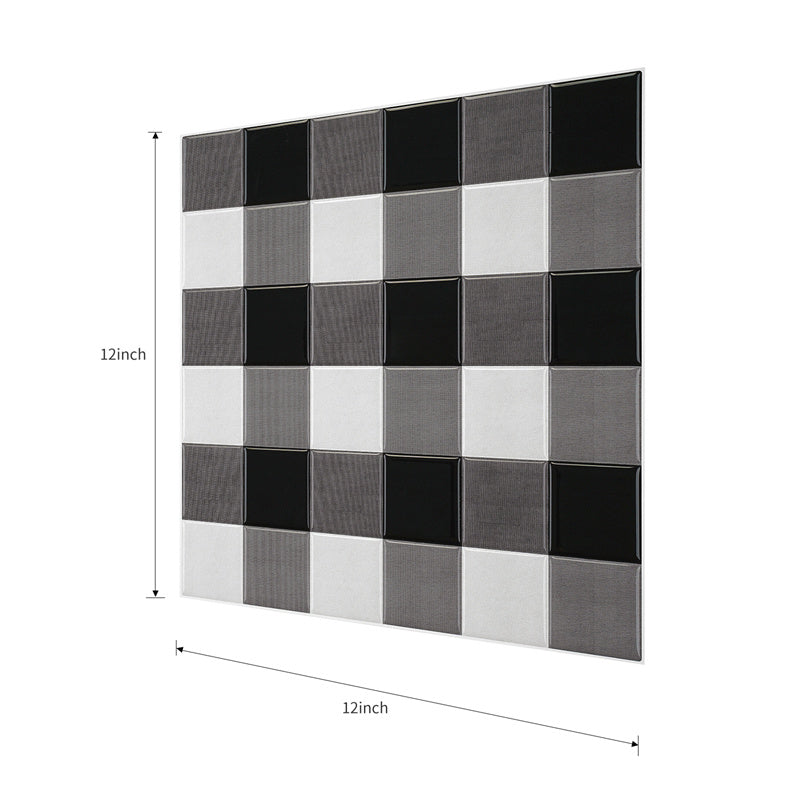 MT1183 - Checkered Peel And Stick Backsplash Tile , 12" x 12" Tile