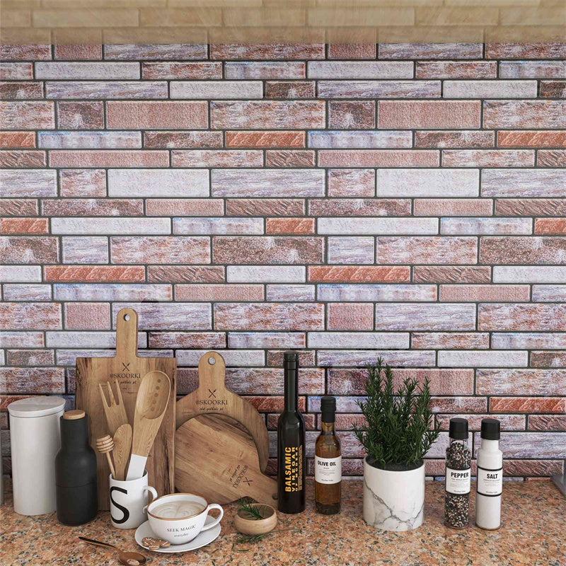 MT1173 - Oblong Walltiles Peel And Stick Backsplash Tile , 12" x 12" Marble Tile