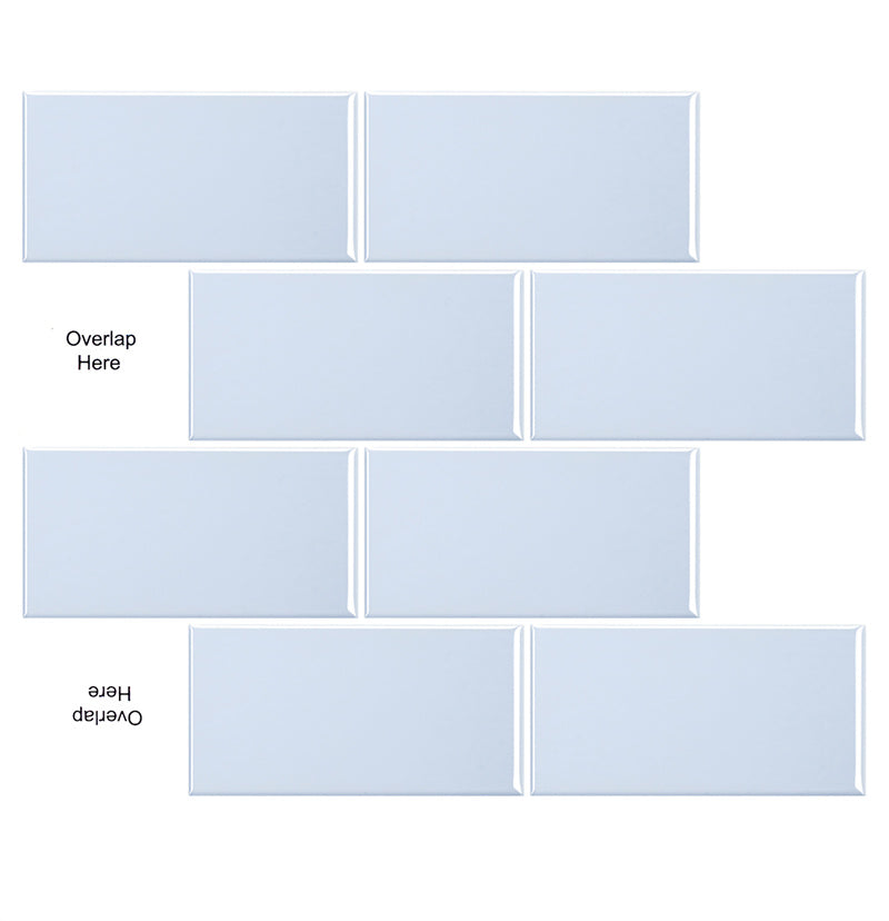 MT1095 - Subway Peel and Stick Backsplash Tile , 12" x 12" blue marble Tile