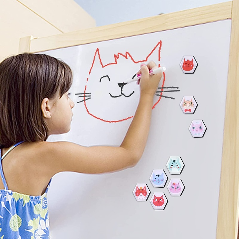 MORCART 30pcs Cats Head Fridge Magnets