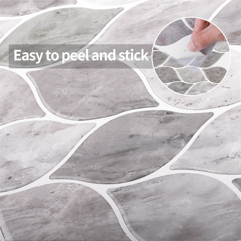 MT1113 - Leaf shape Peel And Stick Backsplash Tile , 12" x 12" Tile