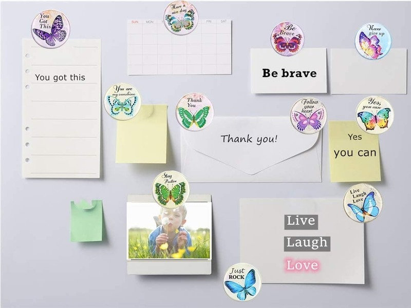 MORCART 30PCS Butterfly Inspirational Refrigerator Magnets