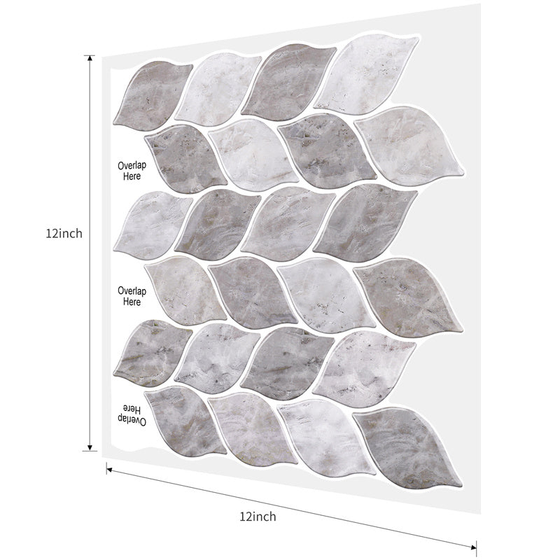 MT1113 - Leaf shape Peel And Stick Backsplash Tile , 12" x 12" Tile