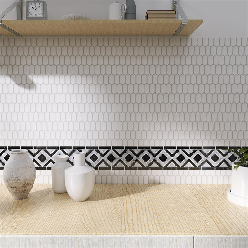 MT1083 - Peel and Stick Backsplash Tile Borders , 12" x 10" Tile