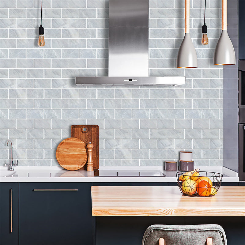 MT1027 - Subway Peel and Stick Backsplash Tile , 12" x 12" grey marble Tile