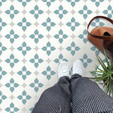 Cement Tiles Square - Light Blue