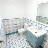 Cement Tiles Square - Light Blue
