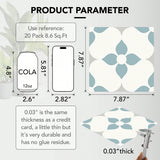 Cement Tiles Square - Light Blue